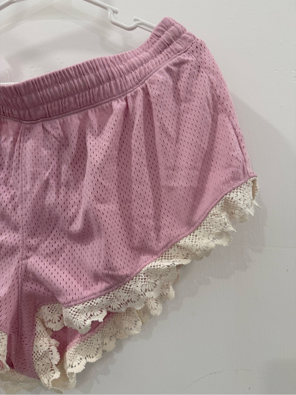 FP Movement by Free People Pink Lace-Trim Sleep Shorts - Picture 3 of 5